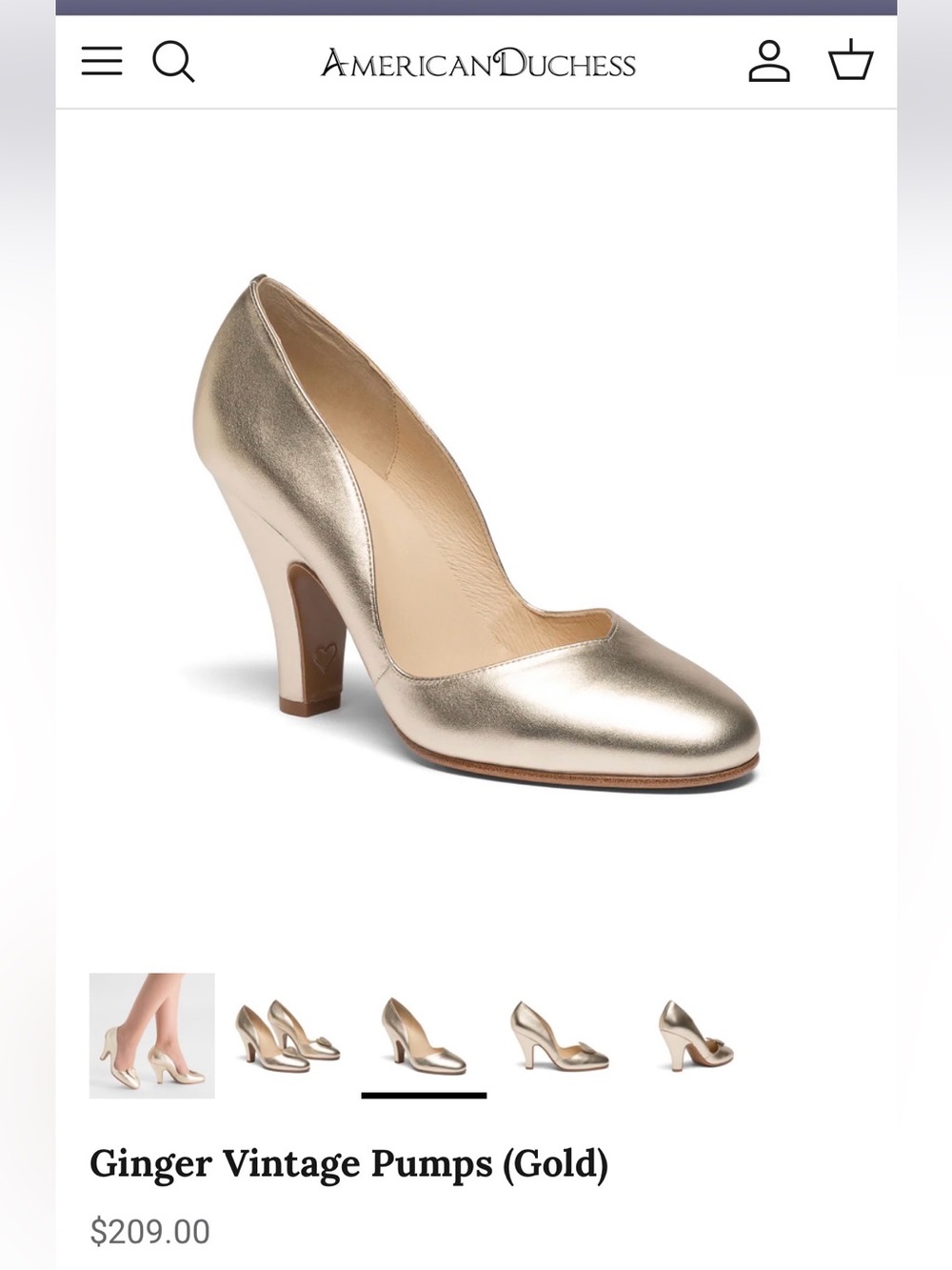 NWT American Duchess Ginger Vintage Pumps - No Clips